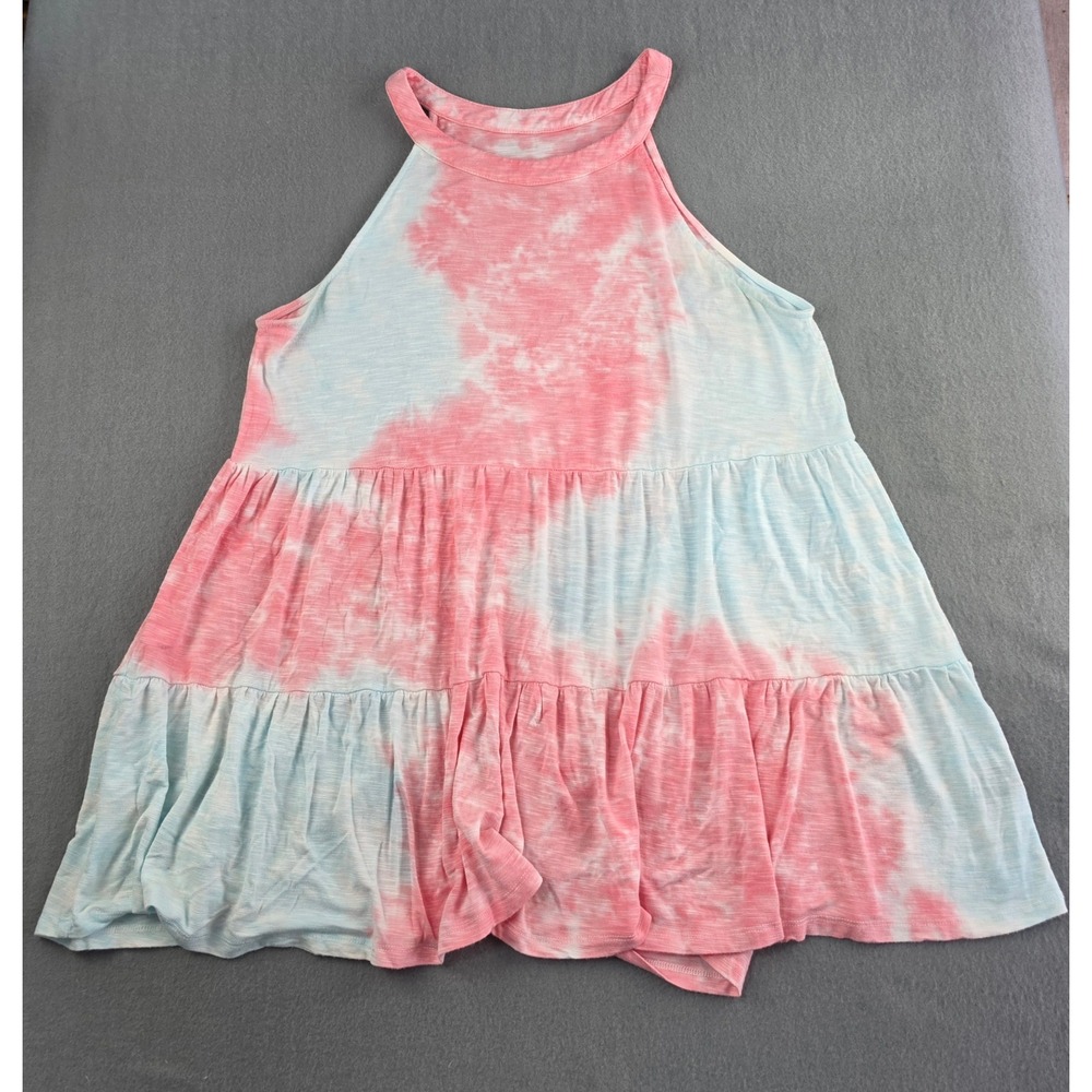 Torrid Pastel Tie Dye Babydoll Tank Top Womens Size 1 Plus - Picture 2 of 8